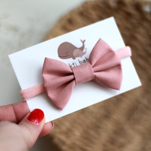 Sötétebb rózsaszín midi masnis elasztikus fejpánt , baba fejpánt, hajpánt - ruha & divat - hajdísz & hajcsat - hajráf & hajpánt - Meska.hu