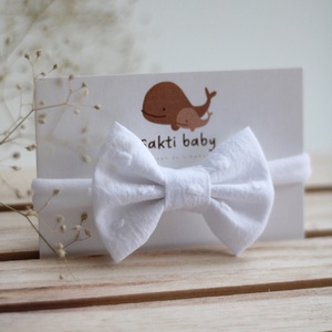 Fehér dotty midi masnis elasztikus fejpánt , baba fejpánt, hajpánt, Ruha & Divat, Hajdísz & Hajcsat, Hajráf & Hajpánt, Varrás, MESKA