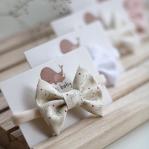 Ekrü fenyőág midi masnis elasztikus fejpánt , baba fejpánt, hajpánt - ruha & divat - hajdísz & hajcsat - hajráf & hajpánt - Meska.hu