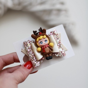 Rénszarvas kislányl hajcsat - Meska.hu