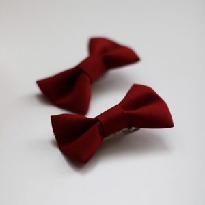 Bordó pamut hajcsat - ruha & divat - hajdísz & hajcsat - hajcsat & hajtű - Meska.hu