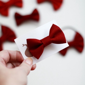 Bordó pamut hajcsat - ruha & divat - hajdísz & hajcsat - hajcsat & hajtű - Meska.hu