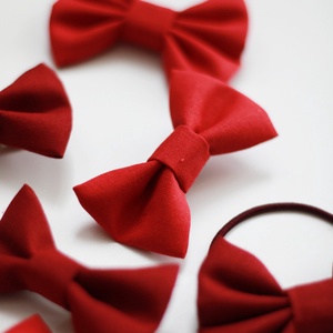 Piros pamut hajcsat - ruha & divat - hajdísz & hajcsat - hajcsat & hajtű - Meska.hu