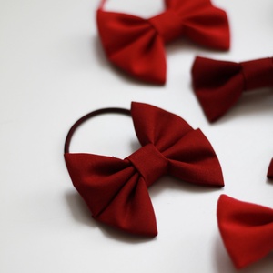 Bordó dupla masnis hajgumi, hajdísz, hajbavaló - Meska.hu