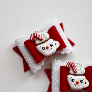 Karácsonyi bögrés hajcsat - Meska.hu