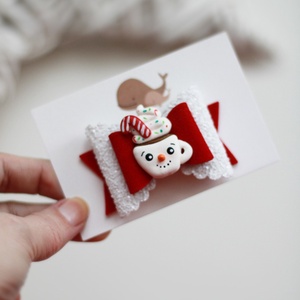 Karácsonyi bögrés hajcsat - ruha & divat - hajdísz & hajcsat - hajcsat & hajtű - Meska.hu