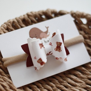 Mackós elasztikus fejpánt - Meska.hu