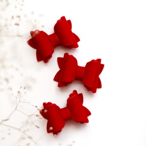 Piros bársony hajcsat, Ruha & Divat, Hajdísz & Hajcsat, Hajcsat & Hajtű, , MESKA