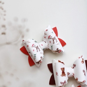 Rénszarvas mintás  hajcsat - ruha & divat - hajdísz & hajcsat - hajcsat & hajtű - Meska.hu