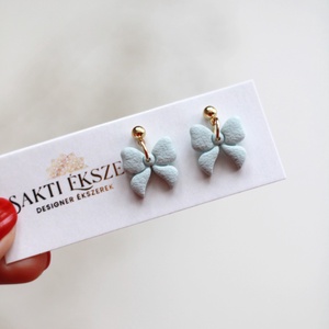 Pici aqva masni fülbevaló - Meska.hu