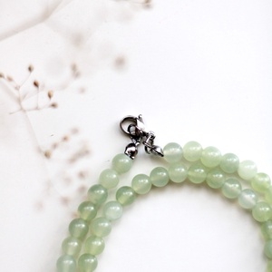 Jade nyaklánc 6mm-es ásványékszer, nyaklánc - ékszer - nyaklánc - gyöngyös nyaklánc - Meska.hu