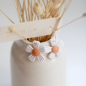 Margaréta fülbevaló - ékszer - fülbevaló - lógós kerek fülbevaló - Meska.hu