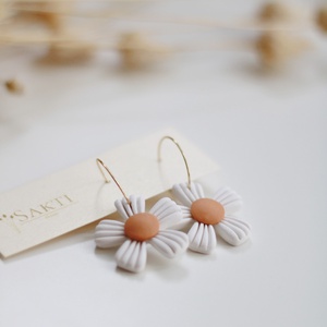 Margaréta fülbevaló - ékszer - fülbevaló - lógós kerek fülbevaló - Meska.hu