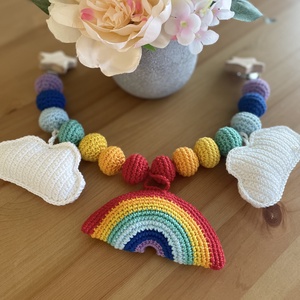 Horgolt babakocsilánc - Meska.hu