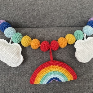 Horgolt babakocsilánc - baba - mama - baba játékok - csörgő - Meska.hu