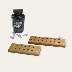doTERRA Veggie Caps zöldségkapszula tároló tölgyfából - otthon & életmód - dekoráció - dísztárgy - Meska.hu