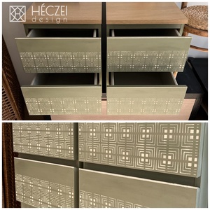 Egyedi stílusban felújított IKEA Malm éjjeliszekrények - otthon & életmód - bútor - komód - Meska.hu