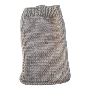 Beige- kék- világoszöld kötött, hímzett telefontok - táska & tok - pénztárca & más tok - telefontok - Meska.hu