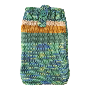 Zöld színátmenetes kötött telefontok, Táska & Tok, Pénztárca & Más tok, Telefontok, Kötés, MESKA