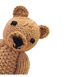 Kézzel kötött barna kismackó - játék & sport - plüssállat & játékfigura - maci - Meska.hu