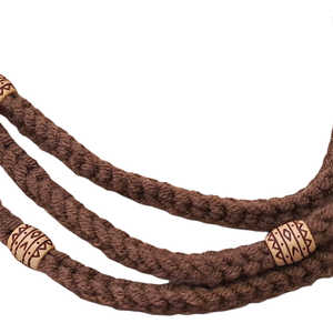 Kávébarna horgolt nyaklánc akril gyöngyökkel., Ékszer, Nyaklánc, Gyöngyös nyaklánc, Horgolás, Gyöngyfűzés, gyöngyhímzés, MESKA