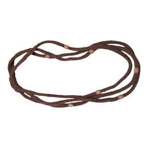 Kávébarna horgolt nyaklánc akril gyöngyökkel. - ékszer - nyaklánc - gyöngyös nyaklánc - Meska.hu