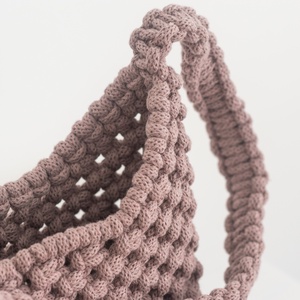 Mályva / szürkéslila makramé hobo kistáska/ minibag, válltáska - táska & tok - kézitáska & válltáska - válltáska - Meska.hu