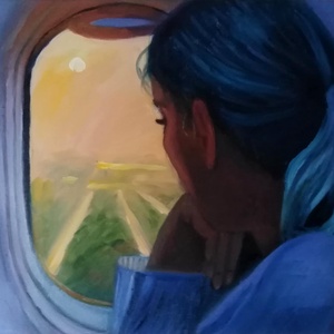 Travelling, Művészet, Festmény, Olajfestmény, Festészet, MESKA