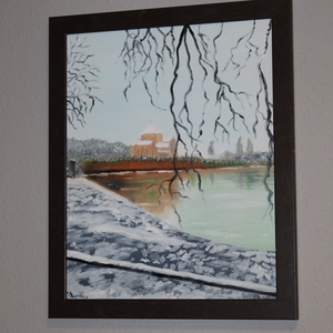 Tata télen , Művészet, Festmény, Olajfestmény, Festészet, MESKA