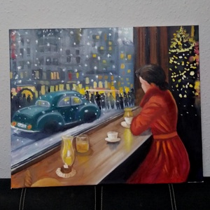 Karácsony, Művészet, Festmény, Olajfestmény, Festészet, MESKA