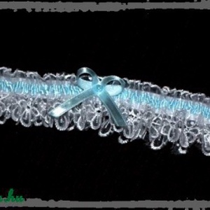 Kék menyasszonyi combcsipke, méretre varrva -  - Meska.hu