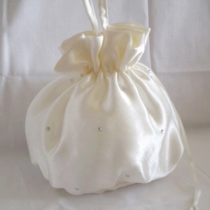 Strasszköves menyasszonyi szütyő, bugyor - esküvő - kiegészítők - táska - Meska.hu