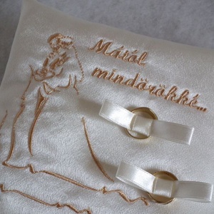 Mától mindörökké... gyűrűpárna - esküvő - kiegészítők - gyűrűtartó & gyűrűpárna - Meska.hu