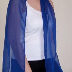 Királykék színű muszlin stóla, vállkendő - ruha & divat - sál, sapka, kendő - vállkendő - Meska.hu