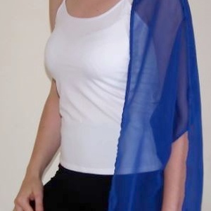 Királykék színű muszlin stóla, vállkendő - ruha & divat - sál, sapka, kendő - vállkendő - Meska.hu