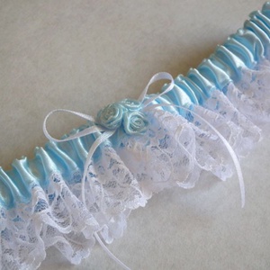 Rose esküvői combcsipke, legényfogó - esküvő - kiegészítők - harisnyatartó & valami kék - Meska.hu