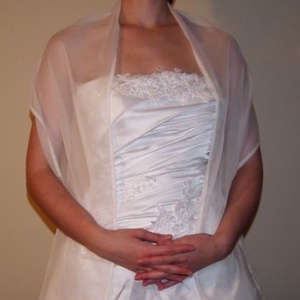 Hófehér muszlin stóla, vállkendő - ruha & divat - sál, sapka, kendő - stóla - Meska.hu