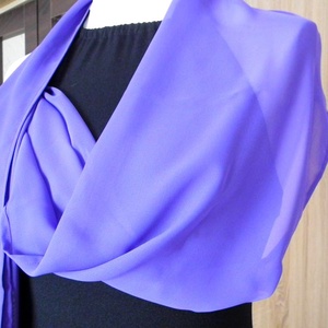 Muszlin stóla, vállkendő - sötétlila - ruha & divat - sál, sapka, kendő - stóla - Meska.hu