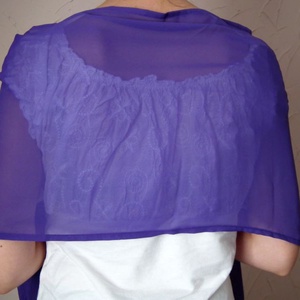 Muszlin stóla, vállkendő - sötétlila - ruha & divat - sál, sapka, kendő - stóla - Meska.hu