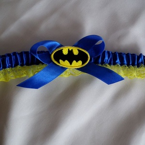 Batman királykék szatén combcsipke - esküvő - kiegészítők - harisnyatartó & valami kék - Meska.hu