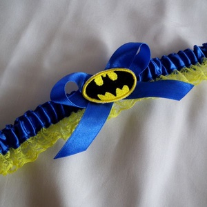 Batman királykék szatén combcsipke - esküvő - kiegészítők - harisnyatartó & valami kék - Meska.hu