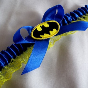 Batman királykék szatén combcsipke - esküvő - kiegészítők - harisnyatartó & valami kék - Meska.hu