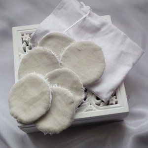 Mosható textil arctisztító korong - bézs - szépségápolás - arcápolás - arctisztító korong - Meska.hu