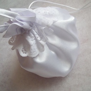 Csipkével díszített esküvői szütyő - esküvő - kiegészítők - táska - Meska.hu