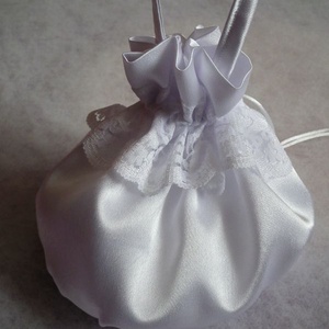 Csipkével díszített esküvői szütyő - esküvő - kiegészítők - táska - Meska.hu