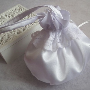 Csipkével díszített esküvői szütyő, Esküvő, Kiegészítők, Táska, Varrás, Mindenmás, MESKA