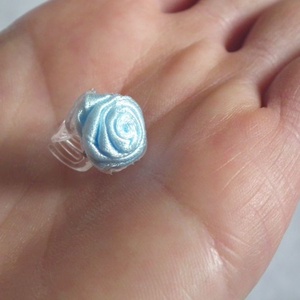 Világoskék rózsás hajcsat - esküvő - hajdísz - kontydísz & hajdísz - Meska.hu