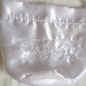 Hímzett elegáns menyasszonyi szütyő, új, nagy - esküvő - kiegészítők - táska - Meska.hu