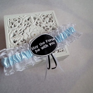 May the Force be with you esküvői combcsipke - esküvő - kiegészítők - harisnyatartó & valami kék - Meska.hu