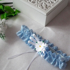 Virágos mámor esküvői combcsipke - esküvő - kiegészítők - harisnyatartó & valami kék - Meska.hu